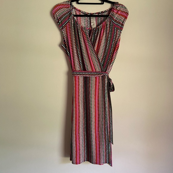 Laundry by Design Bright Multicolour Striped Midi Dress - Picture 1 of 8